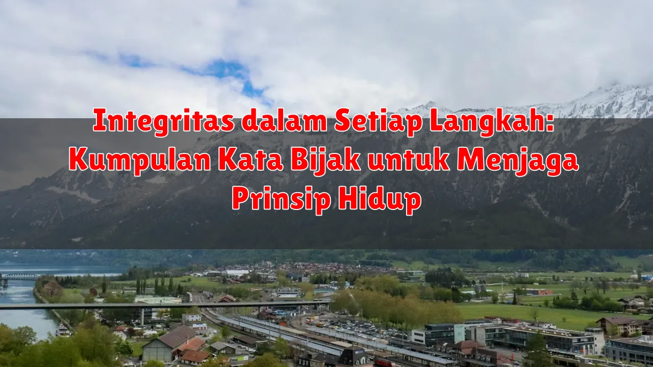 Integritas dalam Setiap Langkah: Kumpulan Kata Bijak untuk Menjaga Prinsip Hidup