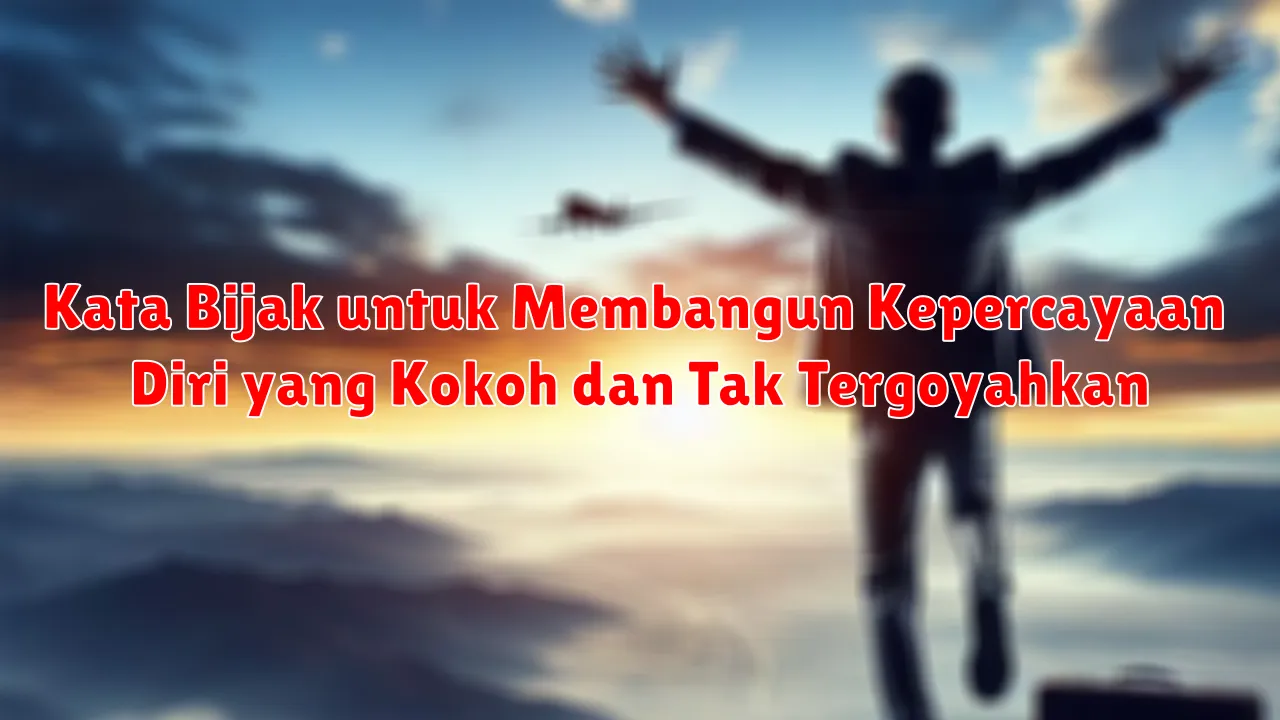 Kata Bijak untuk Membangun Kepercayaan Diri yang Kokoh dan Tak Tergoyahkan