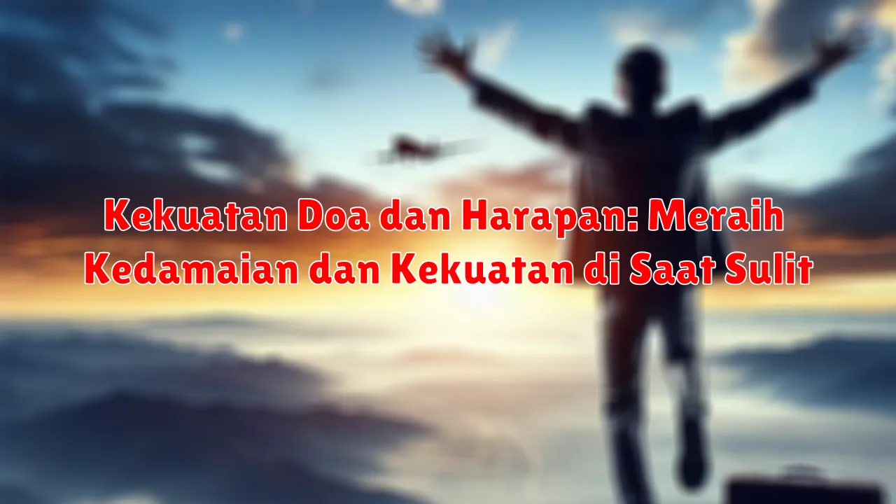 Kekuatan Doa dan Harapan: Meraih Kedamaian dan Kekuatan di Saat Sulit